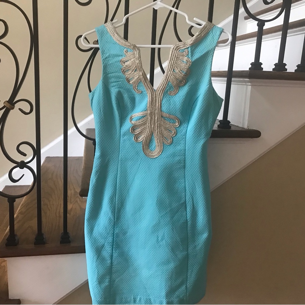 Aqua colored Lilly Pulitzer shift dress Size 0